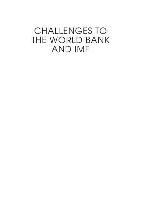 Cover image for book Challenges to the World Bank and IMF