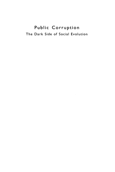 Cover image for book Public Corruption