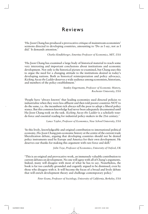 Kicking Away the Ladder 