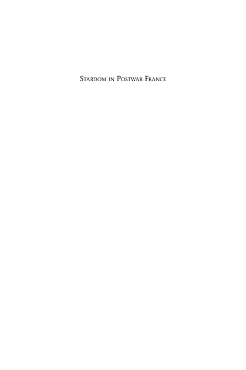 Cover image for book Stardom in Postwar France