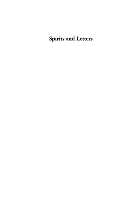 Cover image for book Spirits and Letters