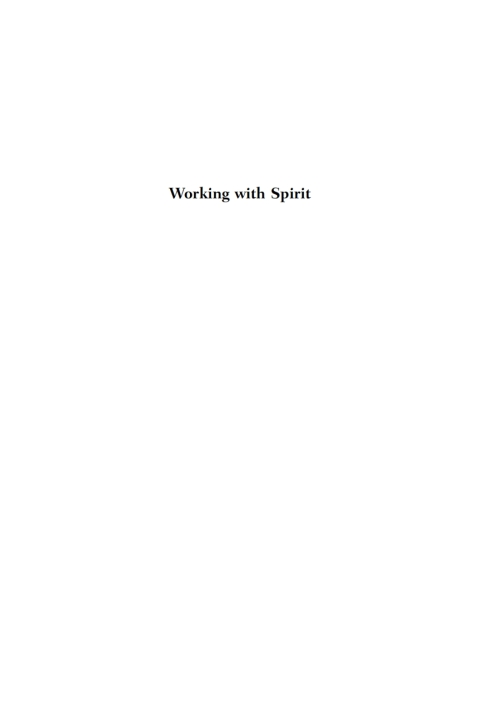 Cover image for book Working with Spirit