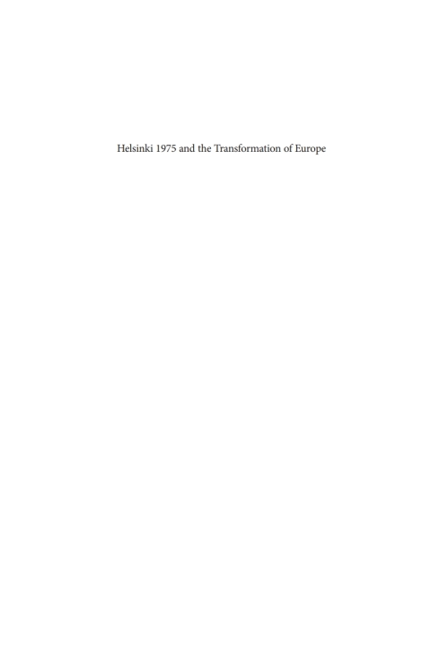 Cover image for book Helsinki 1975 and the Transformation of Europe