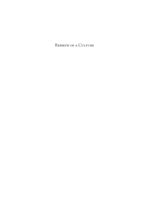 Cover image for book Rebirth of a Culture