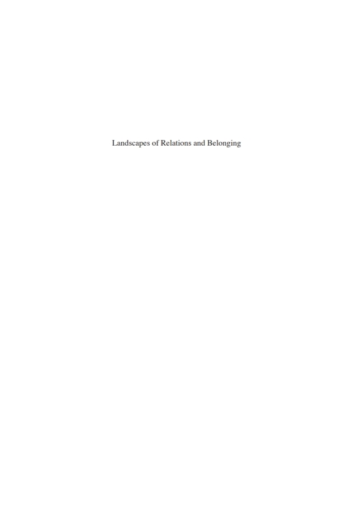 Cover image for book Landscapes of Relations and Belonging