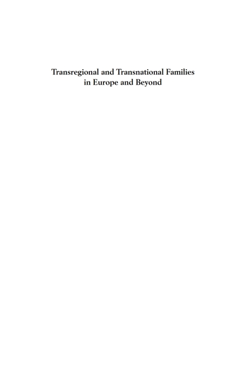 Cover image for book Transregional and Transnational Families in Europe and Beyond