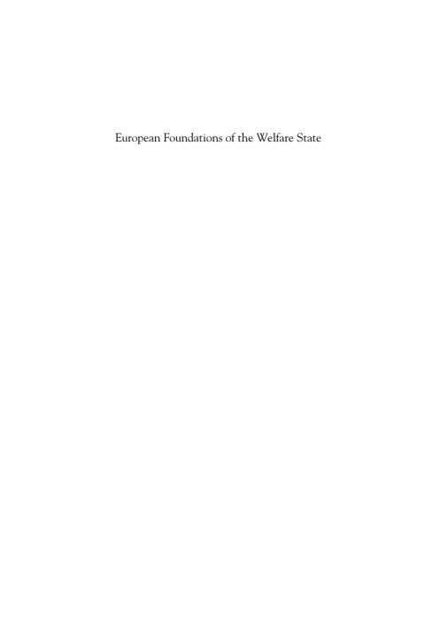 Cover image for book European Foundations of the Welfare State