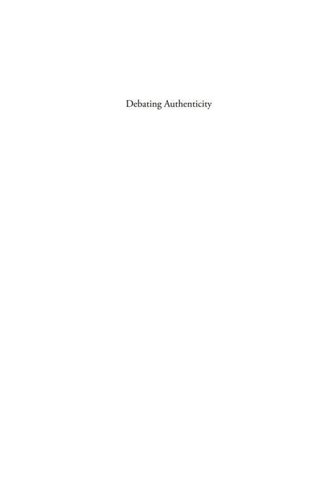 Cover image for book Debating Authenticity