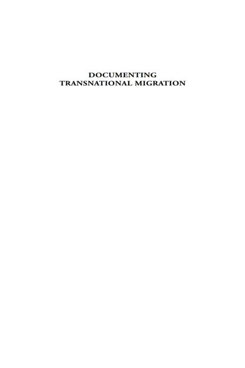 Cover image for book Documenting Transnational Migration