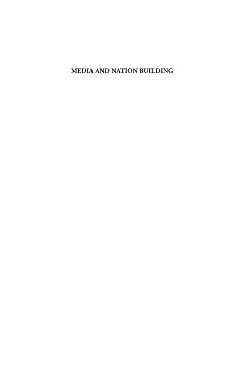 Cover image for book Media and Nation Building
