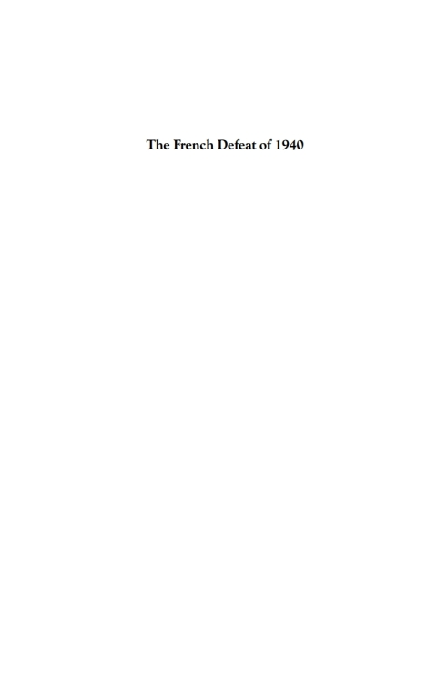 Cover image for book The French Defeat of 1940