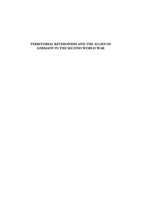 Cover image for book Territorial Revisionism and the Allies of Germany in the Second World War