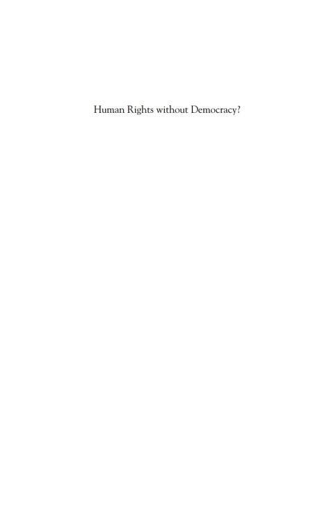 Cover image for book Human Rights Without Democracy?