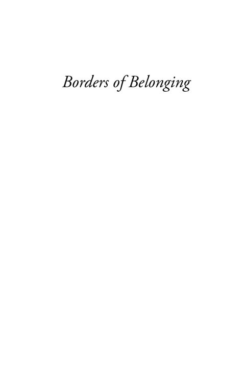 Cover image for book Borders of Belonging