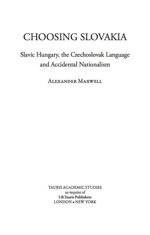 Cover image for book Choosing Slovakia