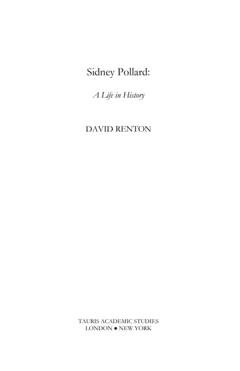Cover image for book Sidney Pollard