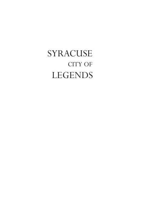 Cover image for book Syracuse, City of Legends