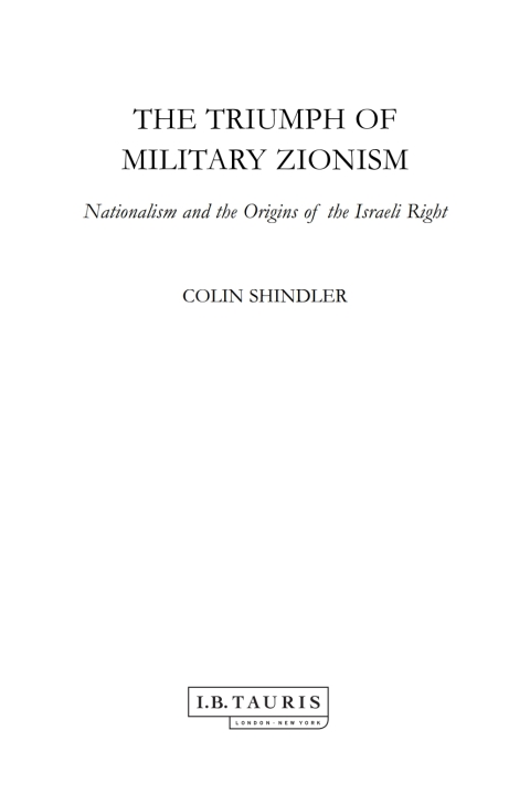 Cover image for book The Triumph of Military Zionism