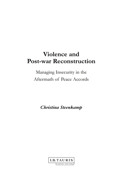 Cover image for book Violence and Post-war Reconstruction