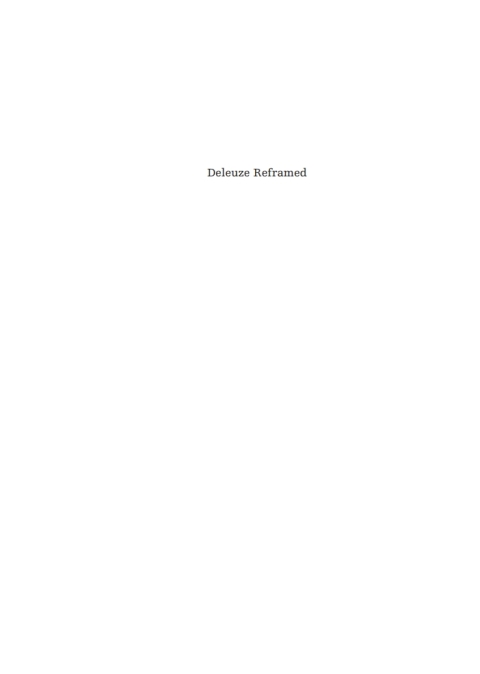 Deleuze Reframed 
