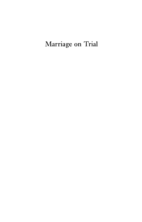 Cover image for book Marriage on Trial