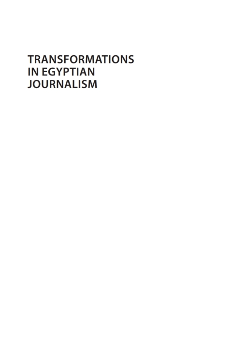Cover image for book Transformations in Egyptian Journalism