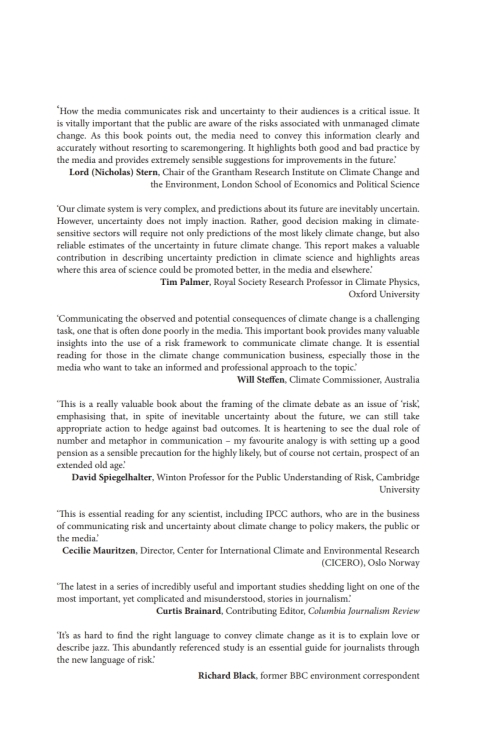 Cover image for book Climate Change in the Media