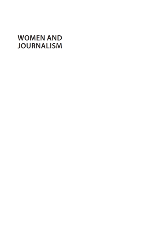 Cover image for book Women and Journalism