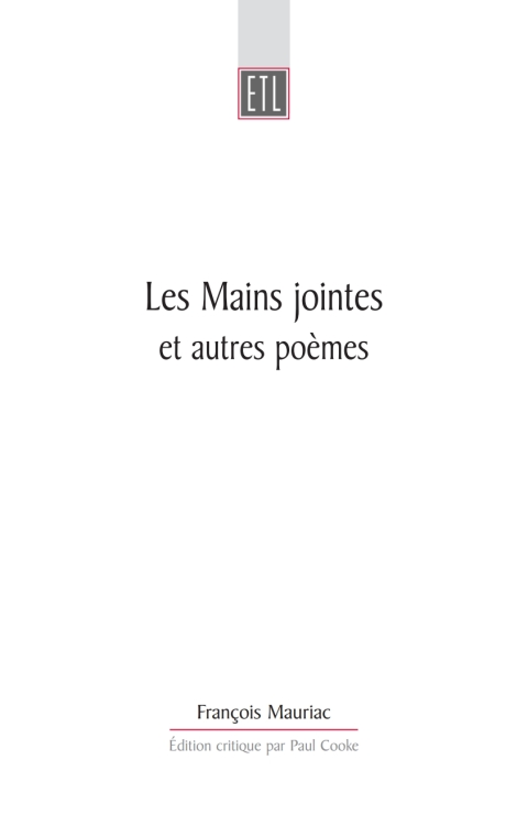 Cover image for book Les Mains Jointes Et Autres Poèmes (1905-1923)