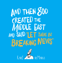 Cover image: And Then God Created the Middle East and Said 'Let There Be Breaking News' 9780863569029