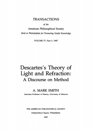 Descartes's Theory of Light and Refraction