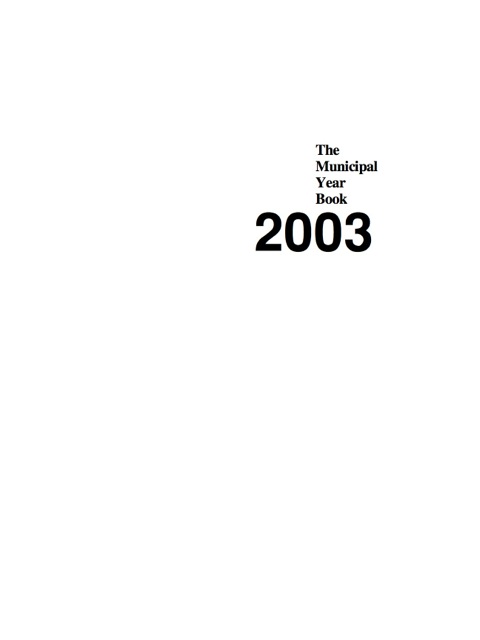Cover image for book The Municipal Year Book 2003