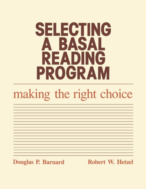 Cover image for book Selecting a Basal Reading Program