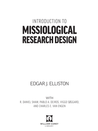 Introduction to Missiological Research Design