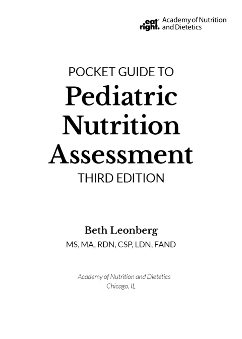 Cover image for book Academy of Nutrition and Dietetics Pocket Guide to Pediatric Nutrition Assessment