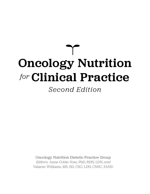 Cover image for book Oncology Nutrition for Clinical Practice