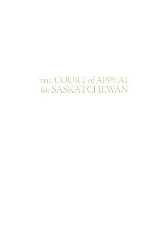 The Court of Appeal for Saskatachewan