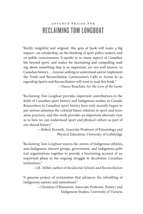Cover image for book Reclaiming Tom Longboat