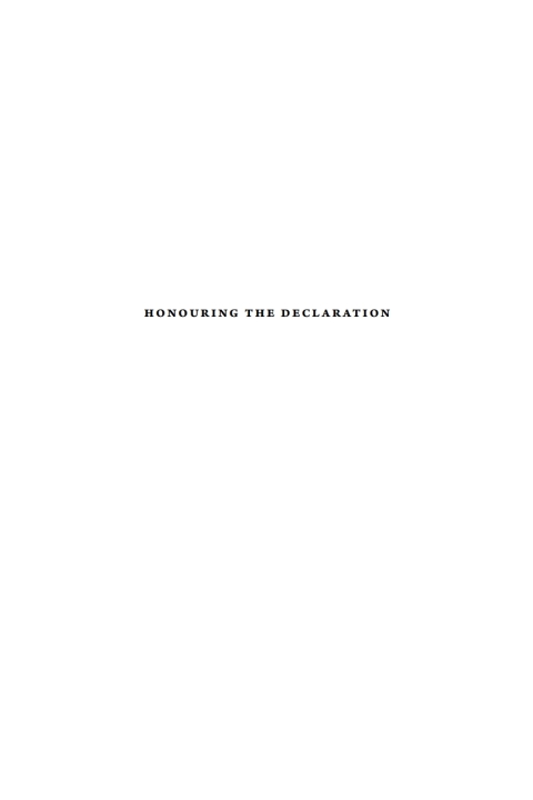 Cover image for book Honouring the Declaration