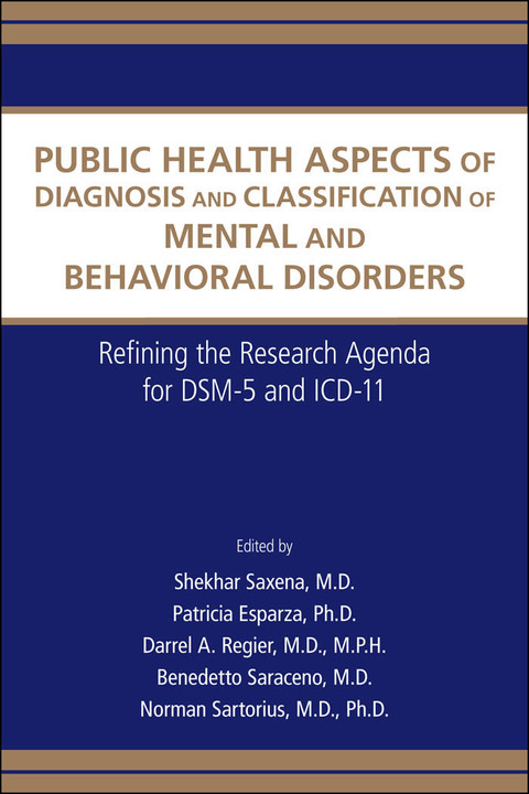 Cover image for book Public Health Aspects of Diagnosis and Classification of Mental and Behavioral Disorders