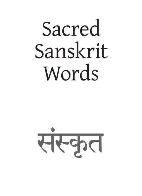 Cover image for book Sacred Sanskrit Words