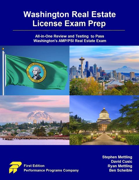 Cover image for book Washington Real Estate License Exam Prep: All-in-One Review and Testing to Pass Washington's AMP/PSI Real Estate Exam