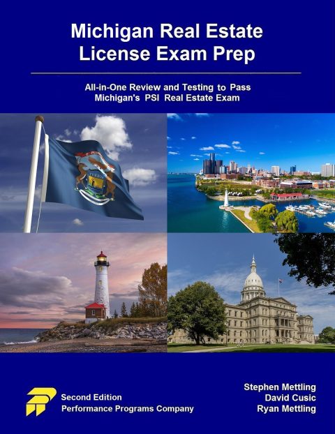 Cover image for book Michigan Real Estate License Exam Prep: All-in-One Review and Testing to Pass Michigan's PSI Real Estate Exam