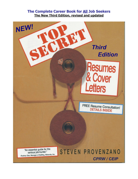 Cover image for book TOP SECRET Resumes &amp; Cover Letters, the Third Edition Ebook