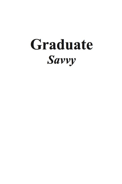 Cover image for book Graduate Savvy