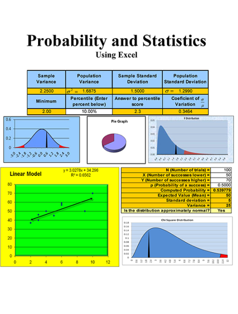 Cover image for book Probability and Statistics - Using Excel