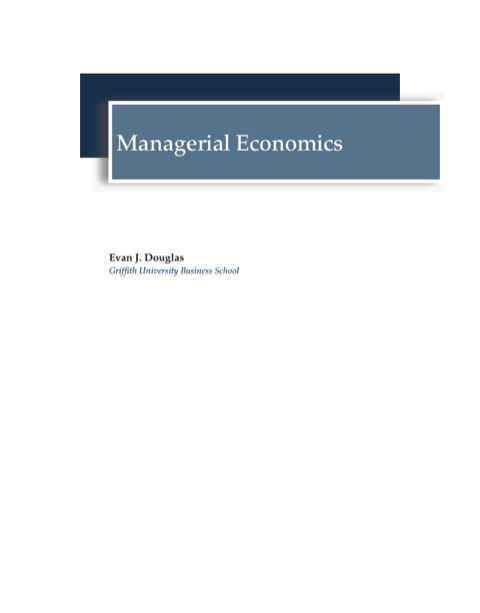 Cover image for book Managerial Economics