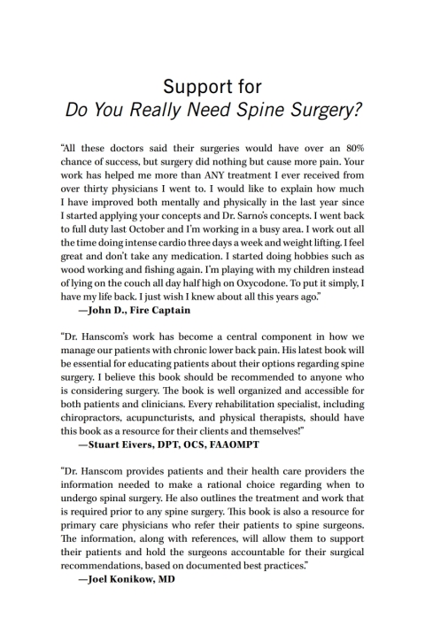 Cover image for book Do You Really Need Spine Surgery?