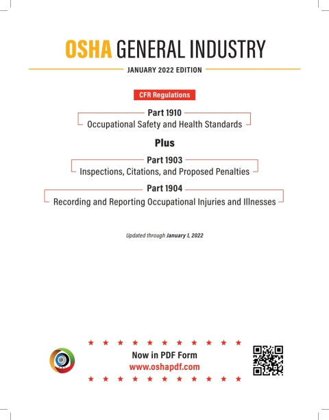 Cover image for book OSHA 1910 General Industry January 2022 Book