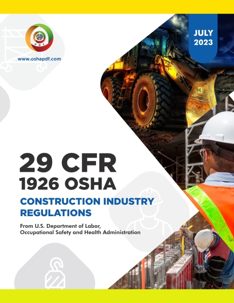 Cover image for book OSHA 1926 Construction Industry July 2023 Book
